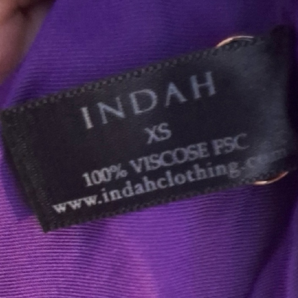 Lakeshore Indah Purple Satin Button Up Top - Picture 6 of 9
